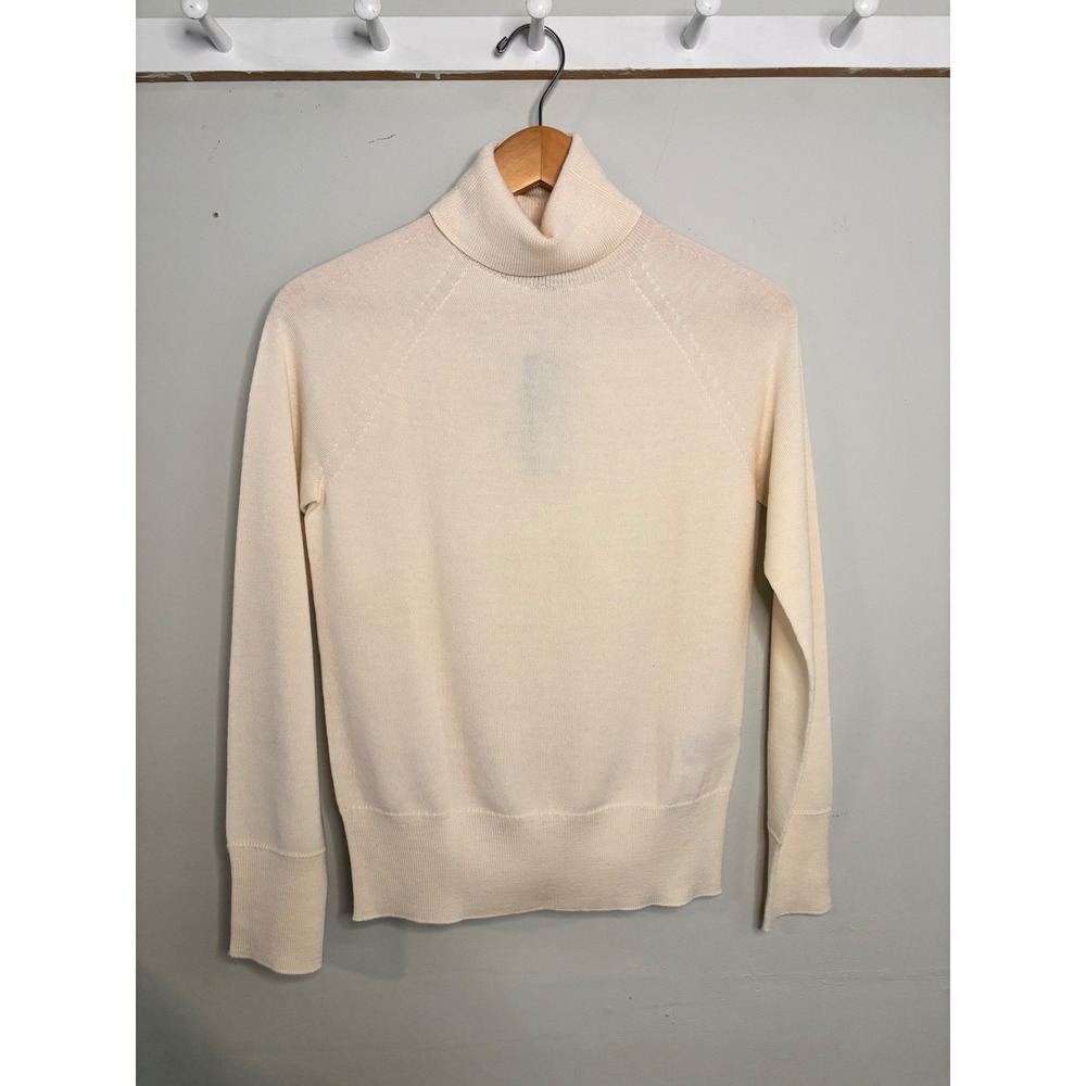 Banana Republic Merino Wool Turtleneck Sweater Cream XS NWT